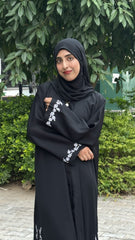 Leafy Embroidery Abayah