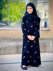 Full Embroidered Moon Abaya - kids