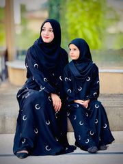 Full Embroidered Moon Abaya - kids