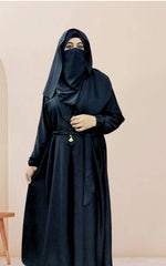 Elegant Tassel Abaya - Black