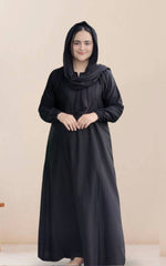 Classic Smocked Sleeve Abaya - Black