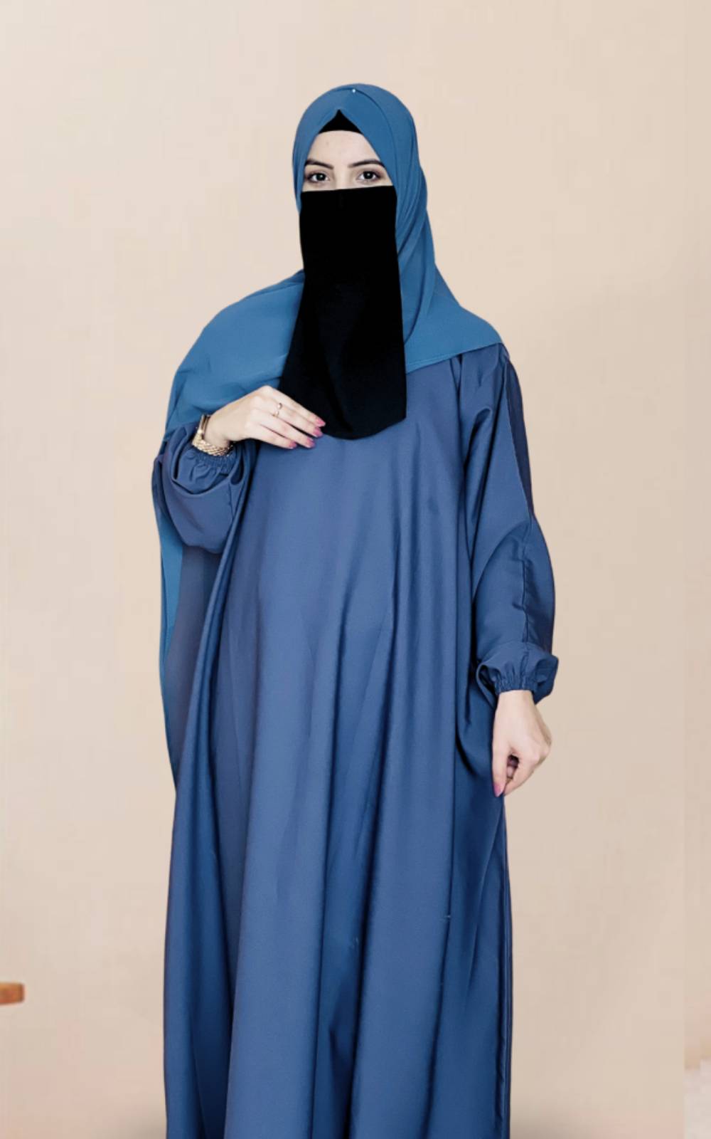 Midnight Grace Abaya -Navy blue