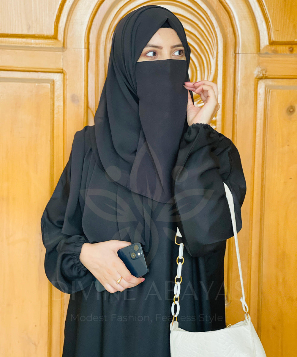 Midnight Grace Abaya -Black