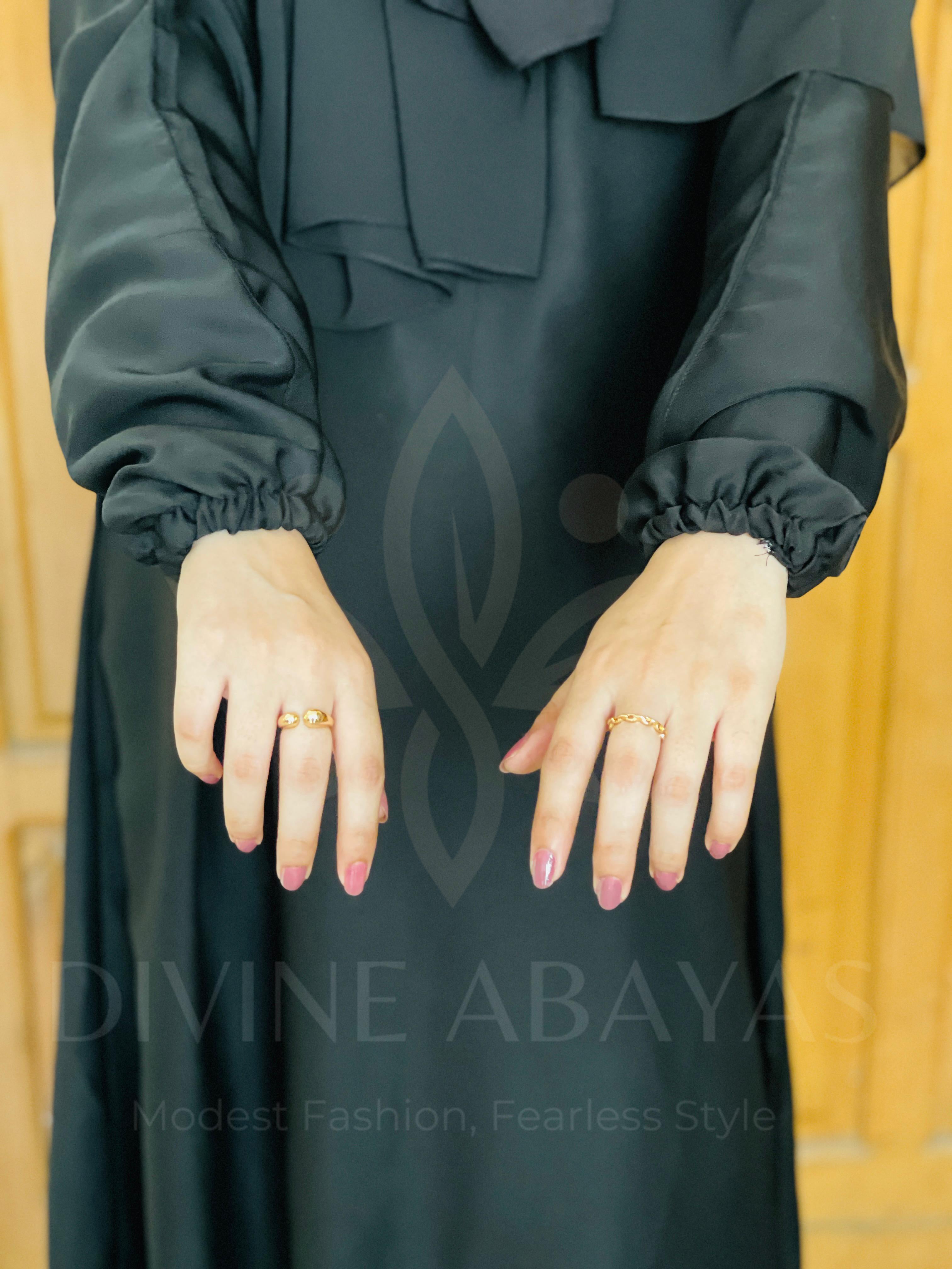 Midnight Grace Abaya -Navy blue