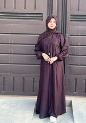 Elegant Tassel Abaya - DARK BROWN