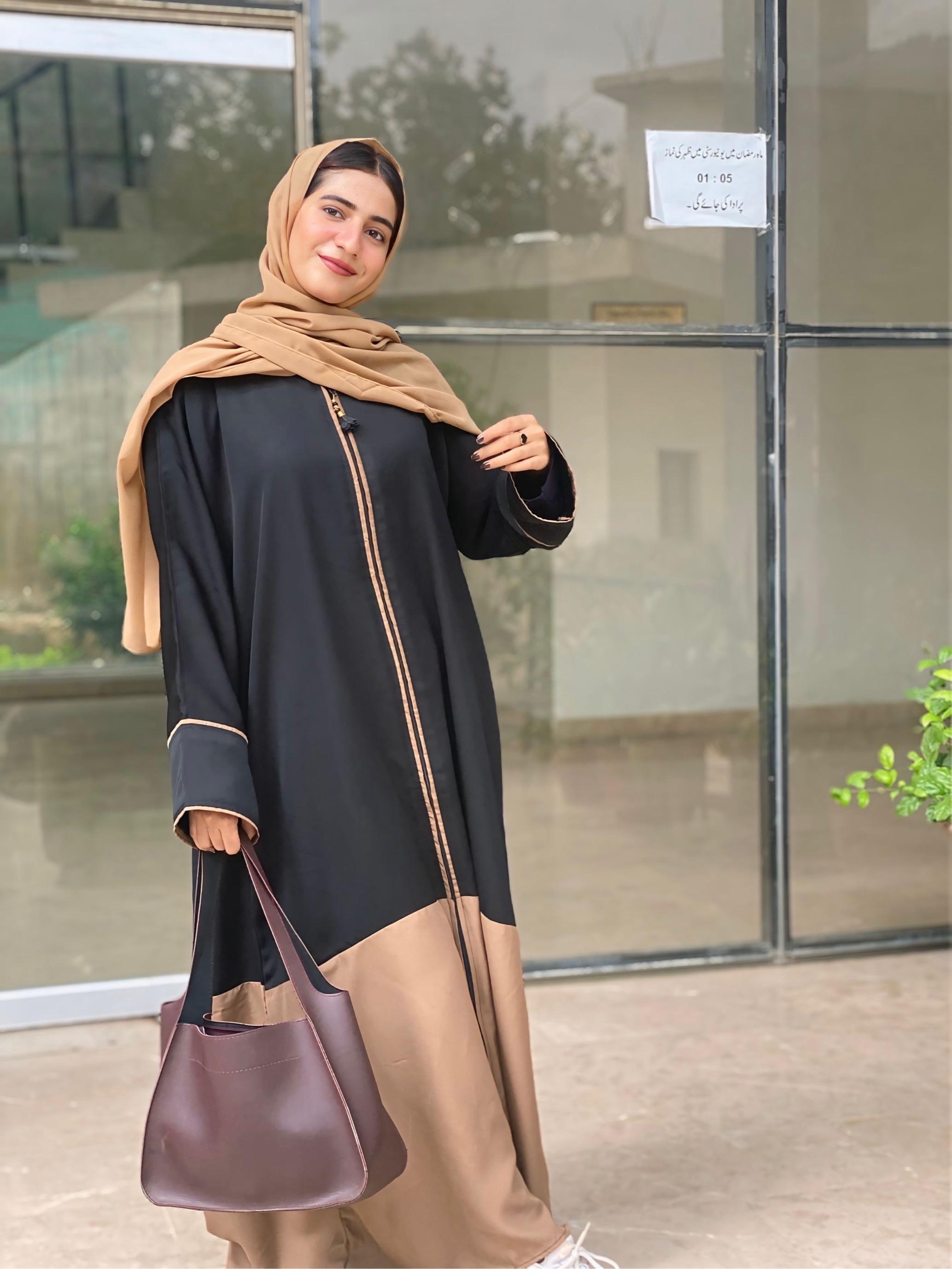 Two-Tone Front Open Abaya