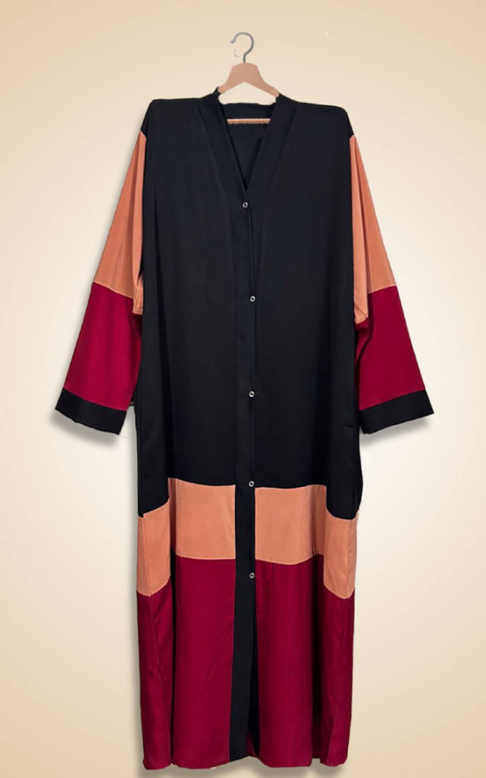 Tri-Color Harmony Abaya