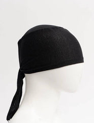 Premium Tie Hijab Cap - Black