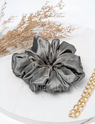 Volumarize Satin Scrunchie - Charcoal