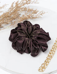 Volumarize Satin Scrunchie - Coffee