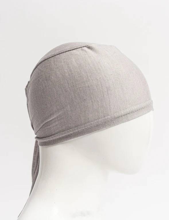 Premium Tie Hijab Cap - Grey