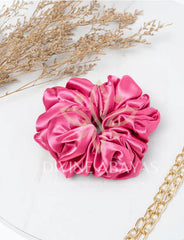 Volumarize Satin Scrunchie - Hot Pink