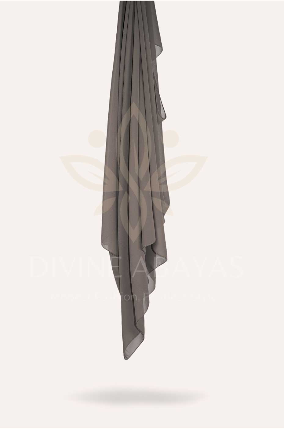 Imported Georgette - Khaki Grey