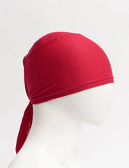 Premium Tie Hijab Cap - Maroon