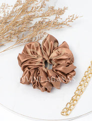 Volumarize Satin Scrunchie - Mocha