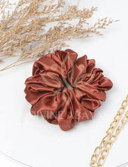 Volumarize Satin Scrunchie - Rosewood