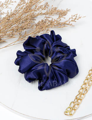 Volumarize Satin Scrunchie - Royal Blue