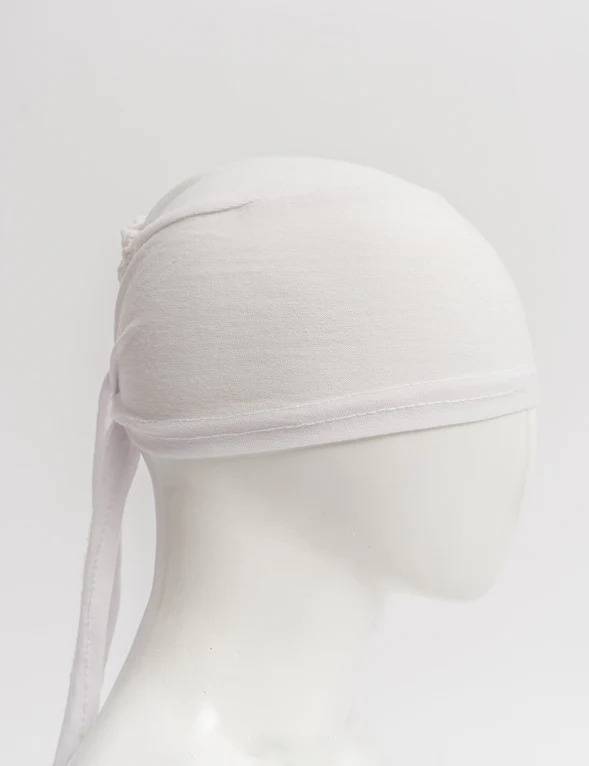 Premium Tie Hijab Cap - White