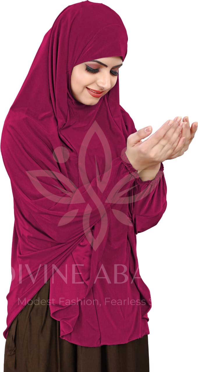 Jersey Makhna With Sleeves - Maroon